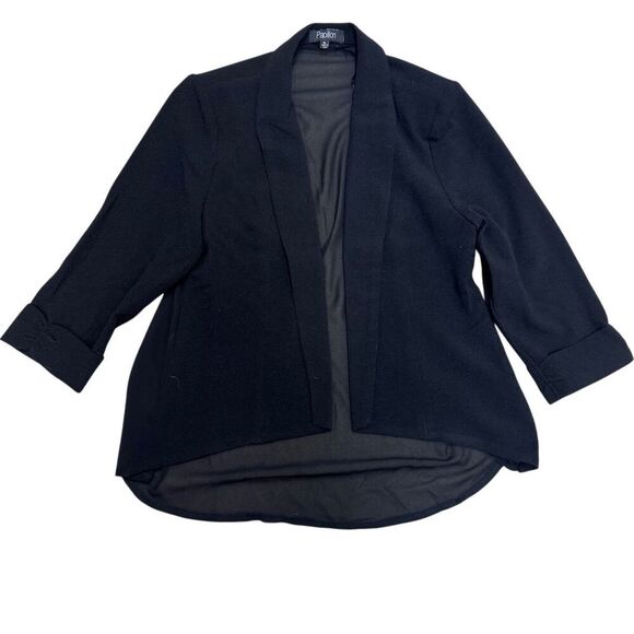 EUC Papillon Women's Black Open-Front Blazer Size XL Business Jacket - Picture 3 of 6